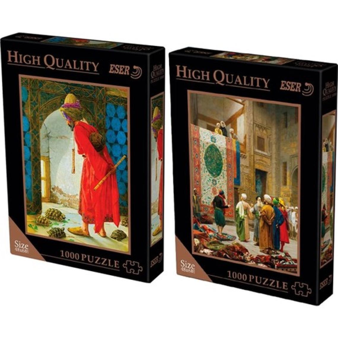 Eser Puzzle 2X1000 Parça 48X68 cm Puzzle Halı Tüccarı / Kaplumbağa Terbiyecisi