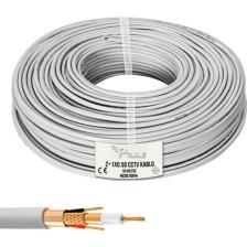 Cable Cable 2+1 CCTV 0.50 GOLD Kamera Kablosu 50mt Poke Pk-1014 50 Metre