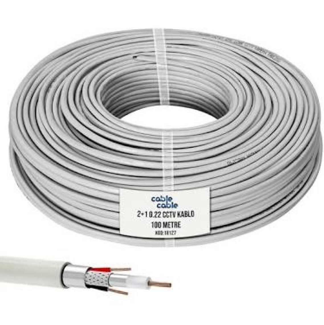 2+1 CCTV 0.22 GOLD Kamera Kablosu 100mt Poke Pk-1018 100 Metre