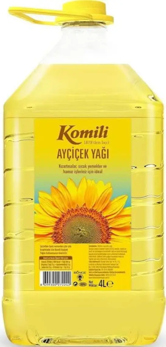 Komili Kubbeli Pet Ayçiçek Yağı 5 Lt
