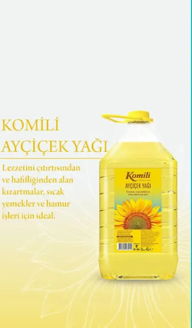 Komili Kubbeli Pet Ayçiçek Yağı 5 Lt