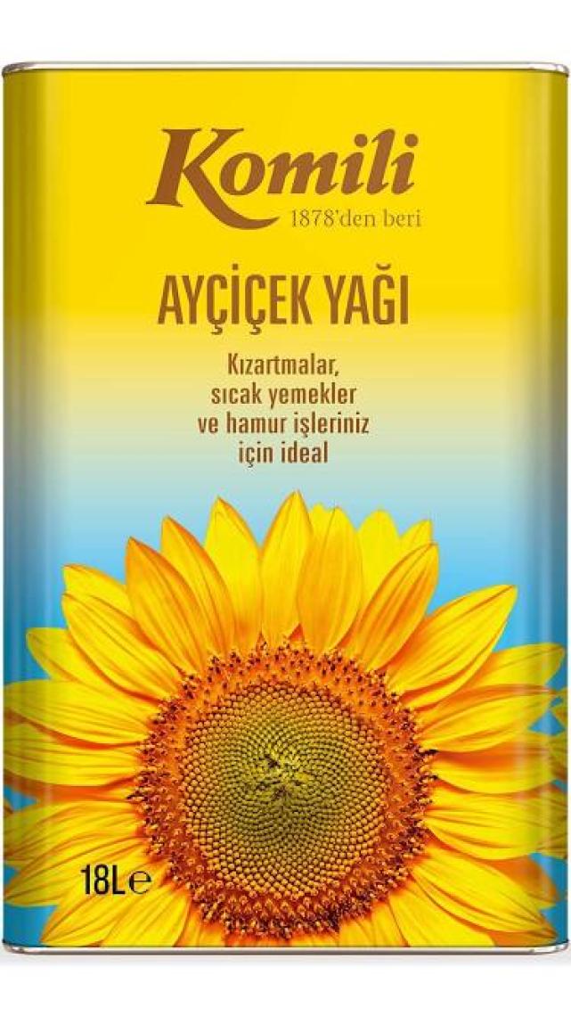 Komili Ayçiçek Yağı 18 lt kk