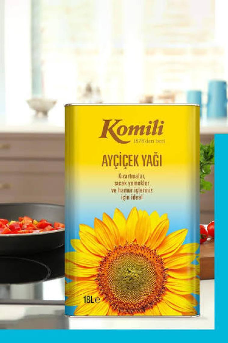 Komili Ayçiçek Yağı 18 lt kk