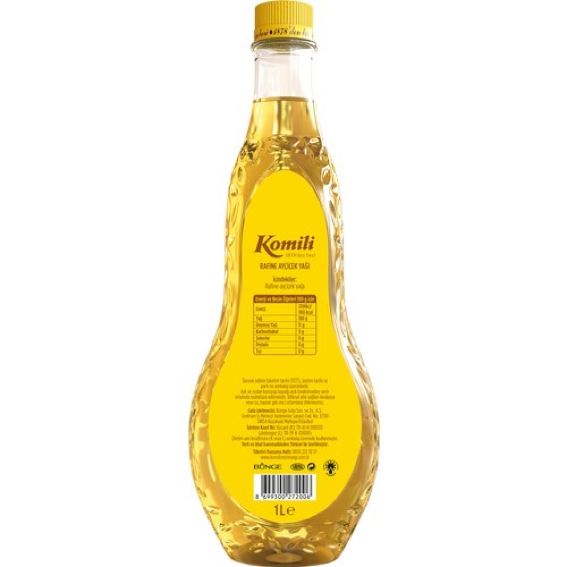 Komili 1 lt Pet Ayçiçek Yağı