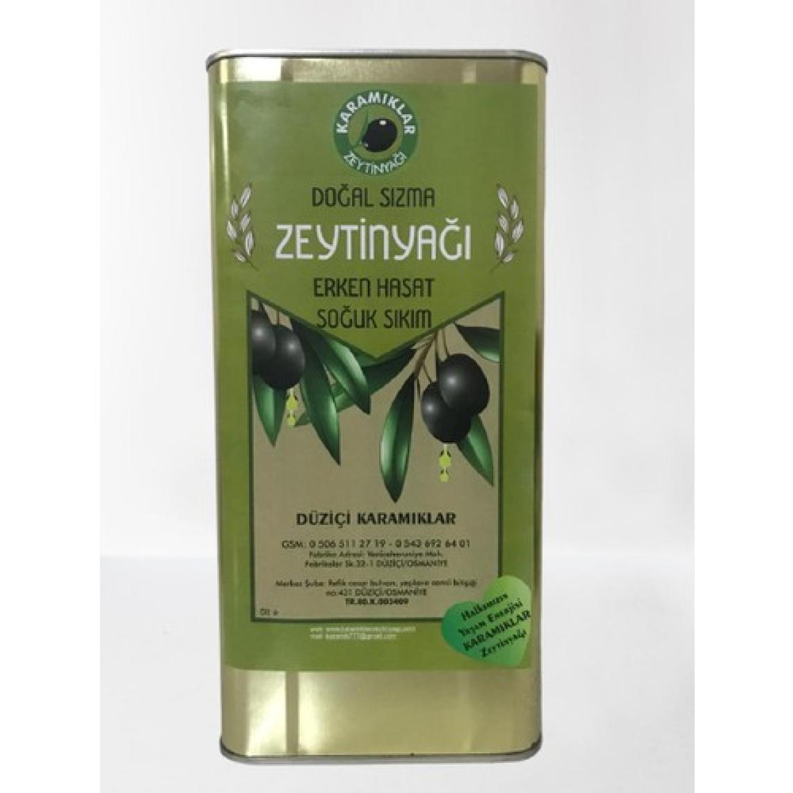 Karamıklar Zeytinyağı Erken Hasat Soğuk Sıkım Sızma Zeytinyağı 5 lt