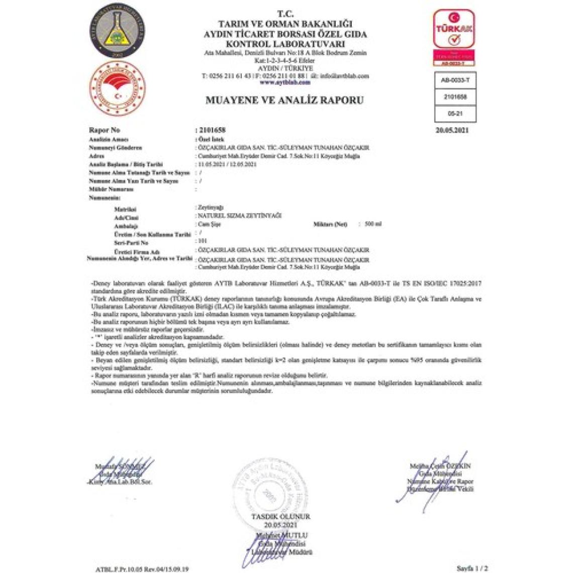 Köyceğiz Yöresel Naturel Sızma Zeytinyağı 18 Lt Teneke