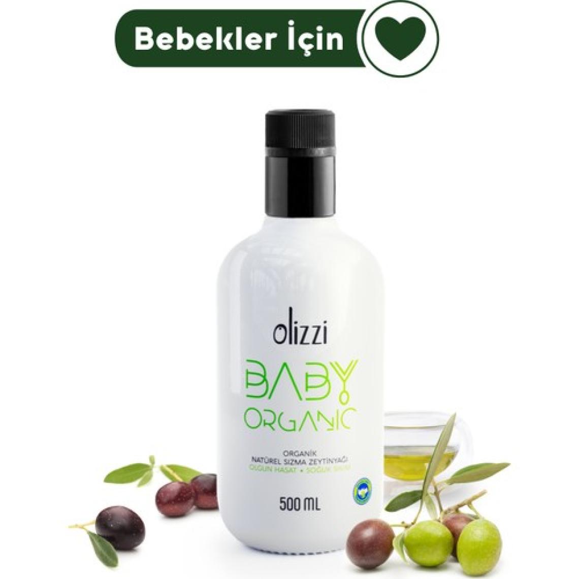 Olizzi Baby Organik Bebek Zeytinyağı Natürel Sızma Soğuk Sıkım Bebekler İçin Zeytinyağı 500 ML