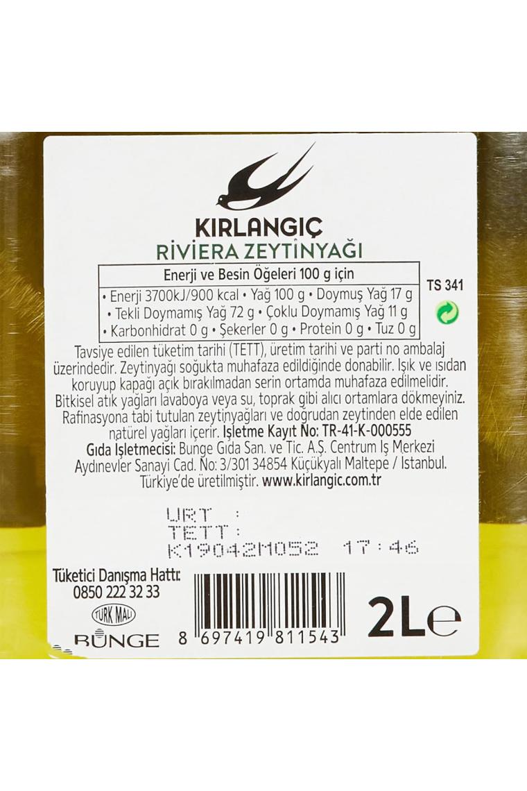 Kırlangıç Riviera  Zeytinyağı  2 lt