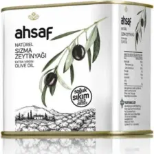 Ahsaf Soğuk Sıkım Natürel Sızma Zeytinyağı 500 ml -Teneke