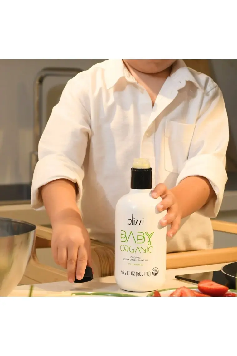 Olizzi Premium Organik ve Baby Organik Natürel Sızma Soğuk Sıkım Bebek İçin Zeytinyağı 500 ML