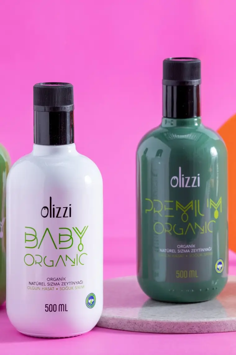 Olizzi Premium Organik ve Baby Organik Natürel Sızma Soğuk Sıkım Bebek İçin Zeytinyağı 500 ML