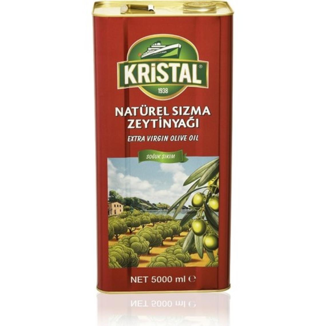 Kristal Naturel Sızma Dolgun Güçlü Teneke 5 lt Zeytinyağı