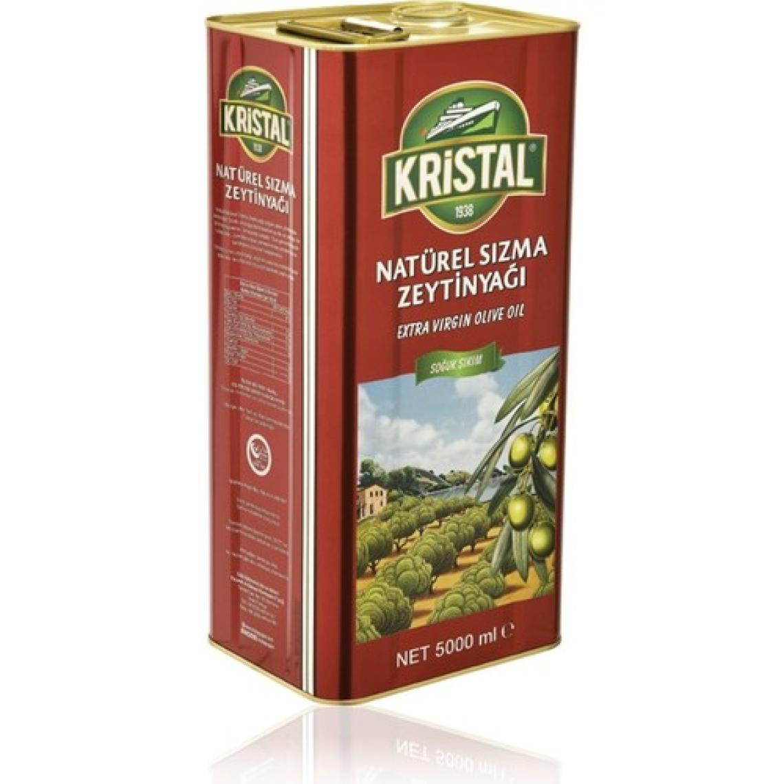 Kristal Naturel Sızma Dolgun Güçlü Teneke 5 lt Zeytinyağı