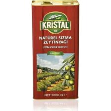 Kristal Naturel Sızma Dolgun Güçlü Teneke 5 lt Zeytinyağı
