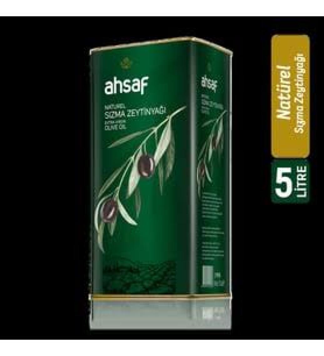 Ahsaf Natürel Sızma Zeytinyağı 5L- Teneke