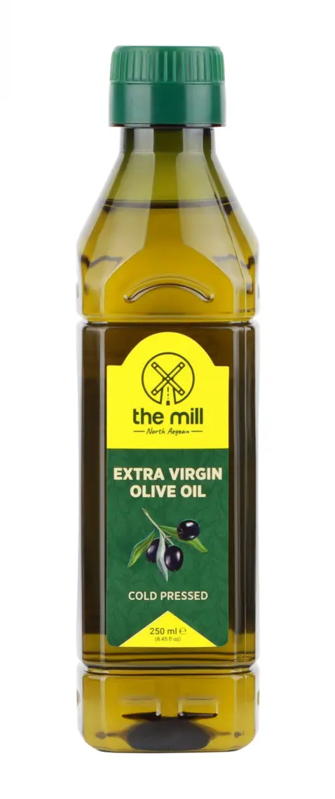The Mill Natürel Sızma Zeytinyağı 250 ml - Pet Şişe - Soğuk Sıkım - %100 Doğal - Uluslararası Lezzet Enstitüsü 2021/2022/2023 Yılı Üstün 3 Yıldız Lezzet Ödülü - Maks. Asitlik %0,8 - Vegan