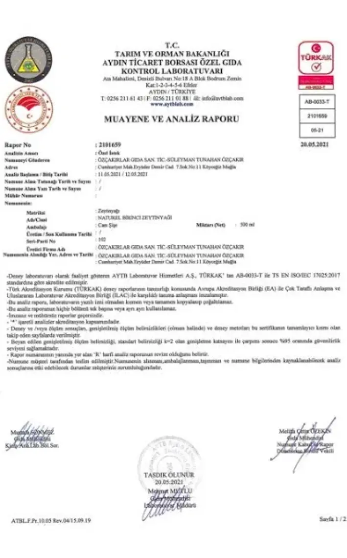 Köyceğiz Yöresel Naturel Birinci Zeytinyağı 5 Lt Teneke