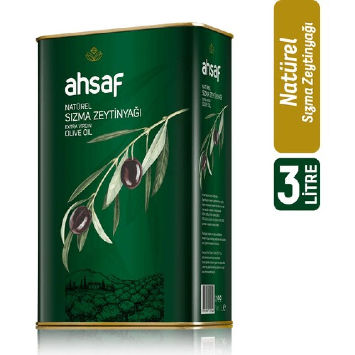 Ahsaf Natürel Sızma 3 lt Teneke Zeytinyağı