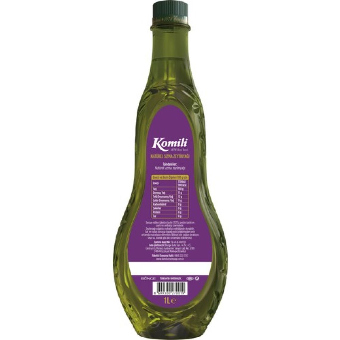 Komili Lezzetlik Yumuşak Natürel Sızma Zeytinyağı 1 lt