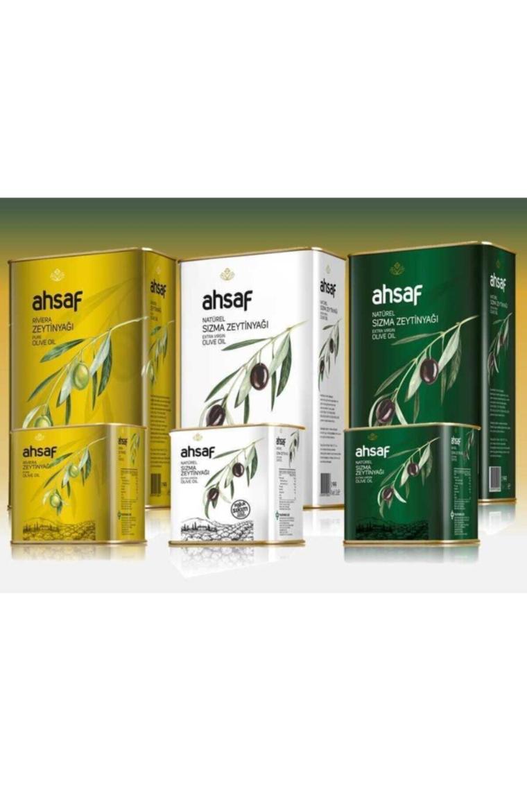 Ahsaf Soğuk Sıkım Natürel Sızma Zeytinyağı 3L- Teneke
