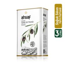 Ahsaf Soğuk Sıkım Natürel Sızma Zeytinyağı 3L- Teneke