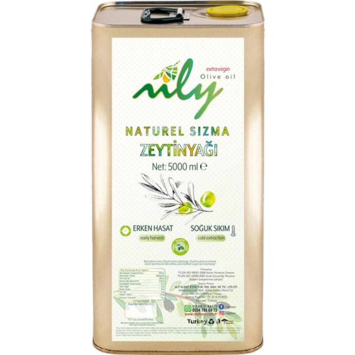 Nily Soğuk Sıkım Sızma Zeytinyağı (5L)