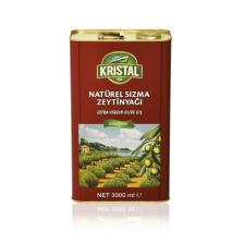 Kristal Naturel Sızma Dolgun Güçlü Teneke 3 lt Zeytinyağı