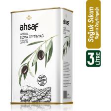 Ahsaf Natürel Sızma Soğuk Sıkım 3 lt Teneke Zeytinyağı