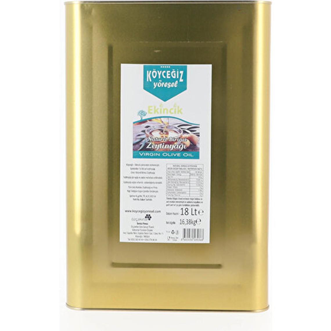 Köyceğiz Yöresel Naturel Birinci 18 lt Teneke Zeytinyağı