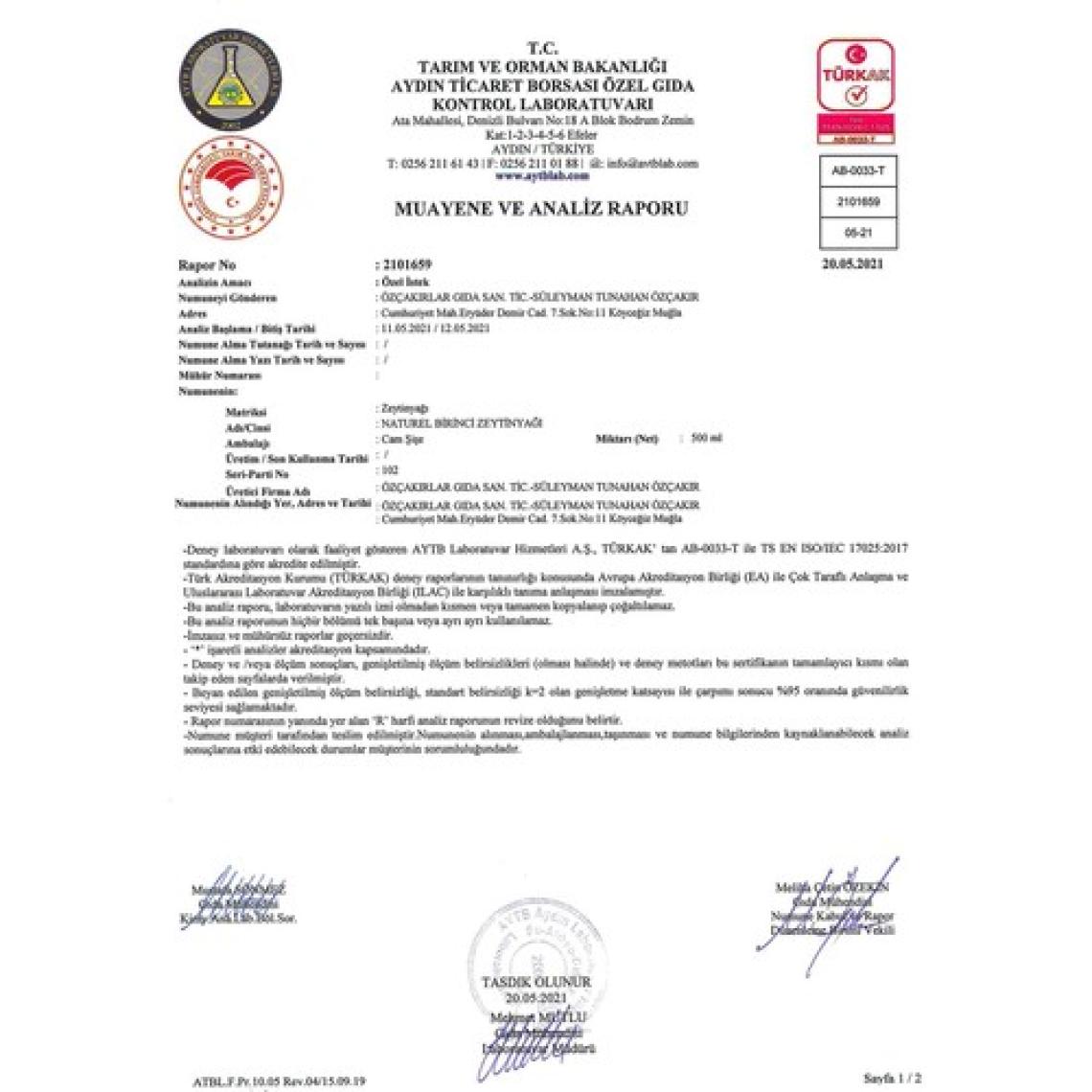 Köyceğiz Yöresel Naturel Birinci 18 lt Teneke Zeytinyağı