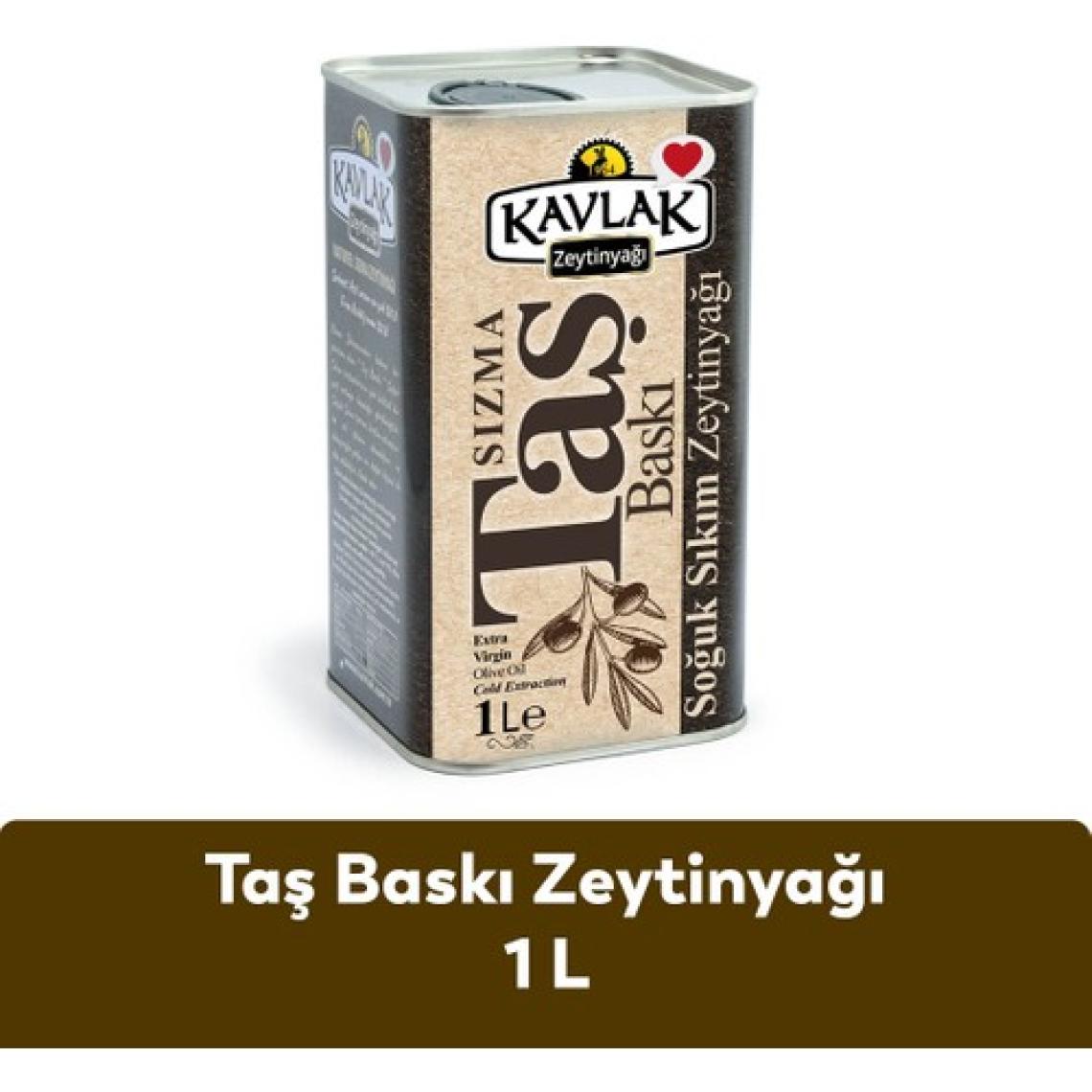 Kavlak Taş Baskı Soğuk Sıkım Zeytinyağı 1 Lt