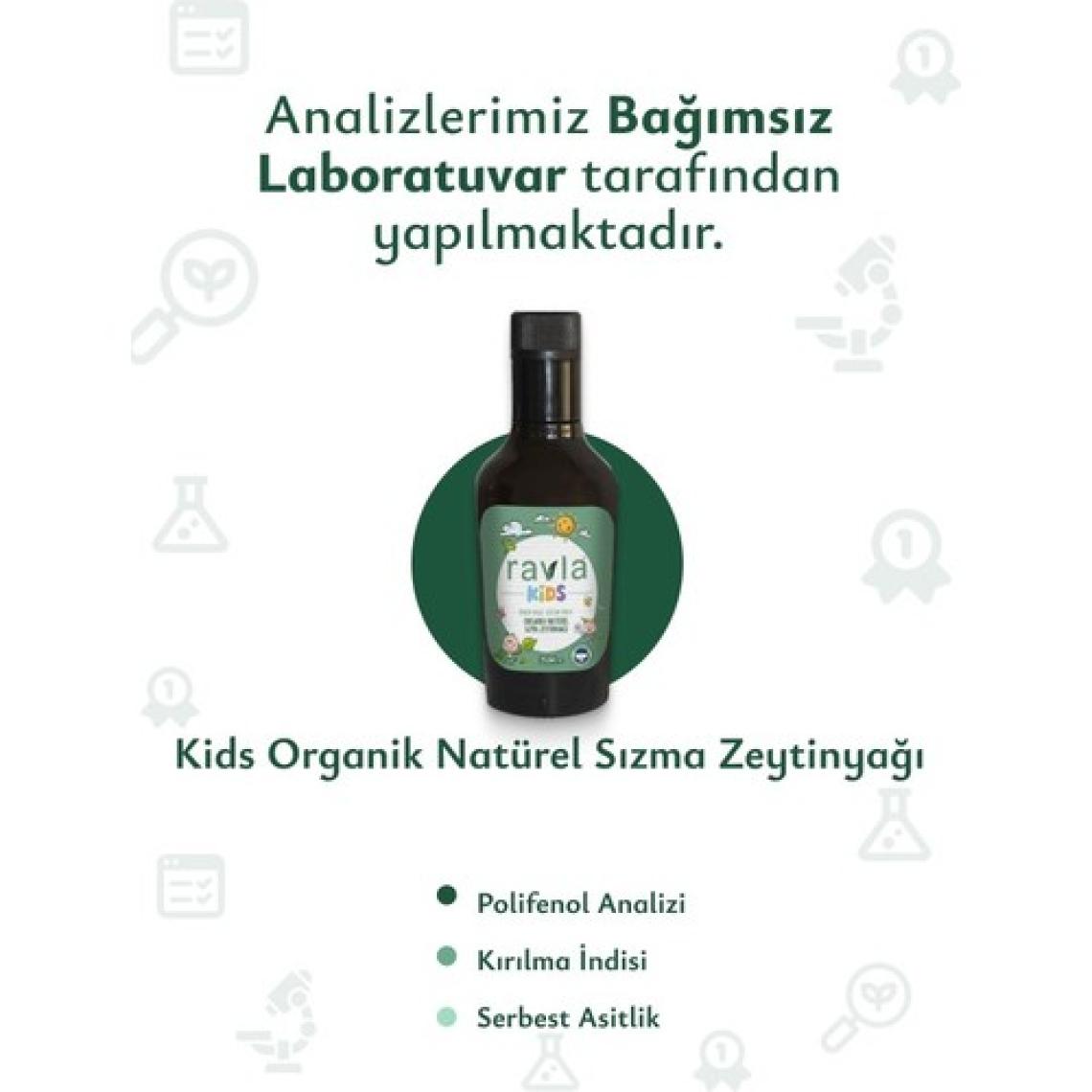 Ravla Kids Yüksek Polifenollü Organik Naturel Sızma Zeytinyağı - 250ml
