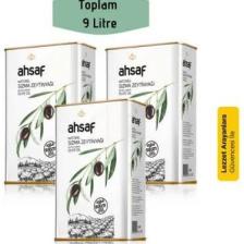 Ahsaf Soğuk Sıkım Natürel Sızma Zeytinyağı 3L- Teneke