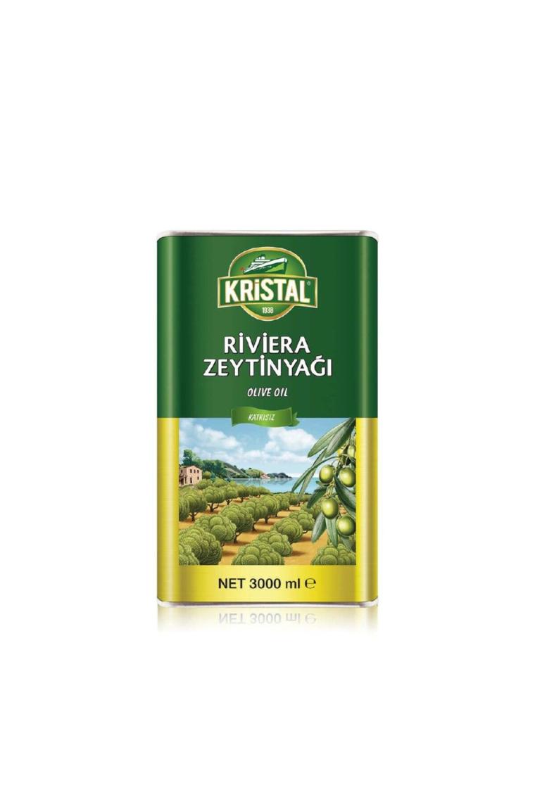 Kristal 3 lt Riviera Teneke Zeytinyağı