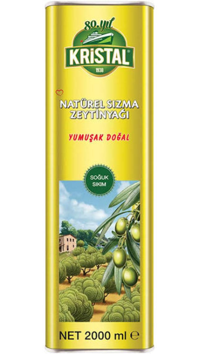 Kristal Natürel Sızma Zeytinyağı YD Teneke 2 L