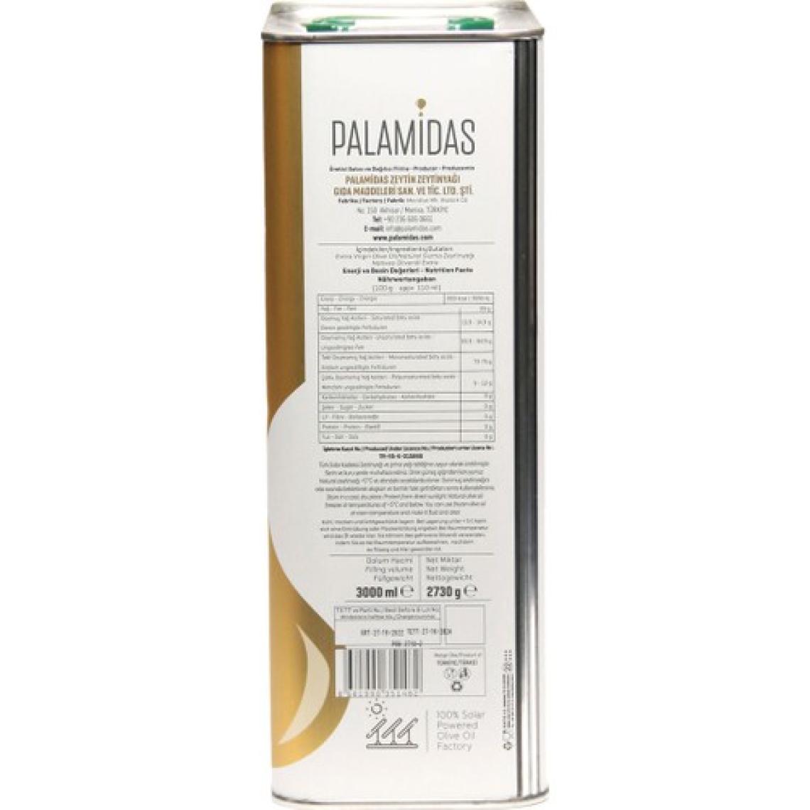 Palamidas Soğuk Sıkım Natürel Sızma Zeytinyağı 3 Lt