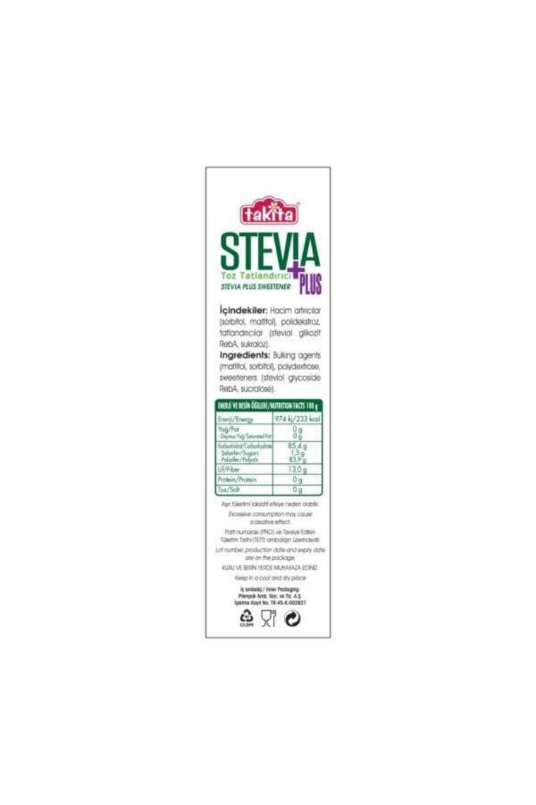 Stevia Plus Toz Tatlandırıcı 250 gr