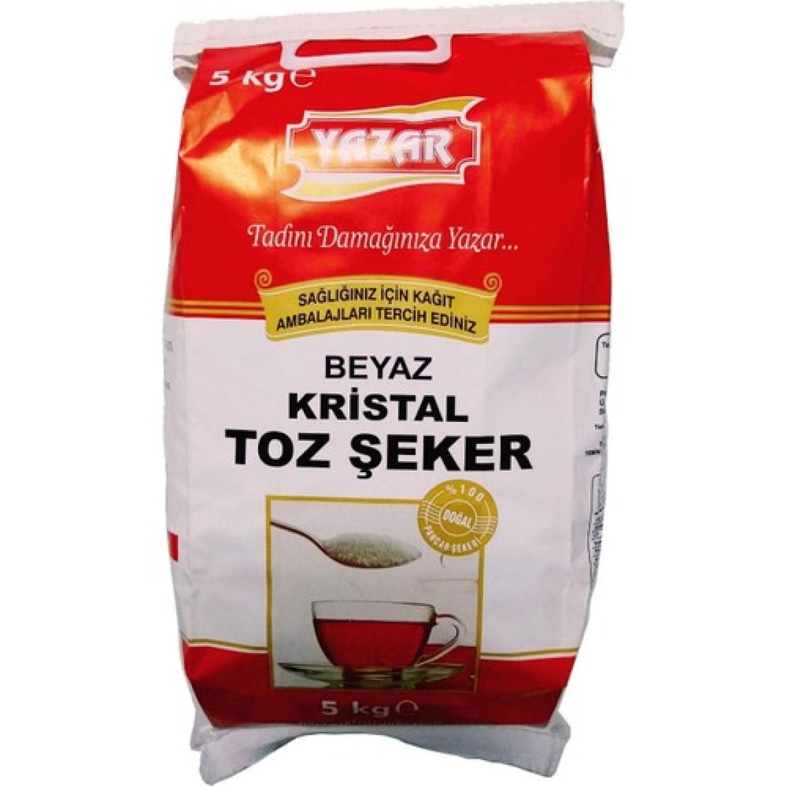 Yazar Kristal Toz Şeker (Kraft Ambalaj) 5 kg + Pastalık Böreklik Un 5 kg