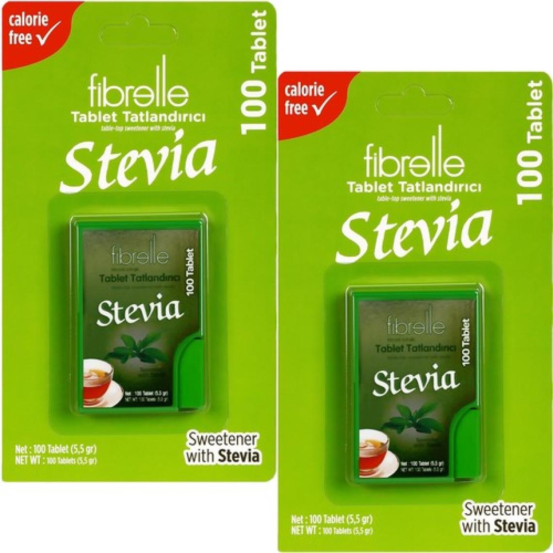 Fibrelle Stevia Tatlandırıcı 100 Tablet   2 Adet