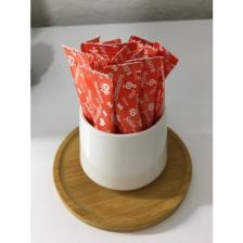 Merpak Ambalaj Stick Şeker Kırmızı Baskılı Stick Kristal Toz Şeker 3 gr 100'lü
