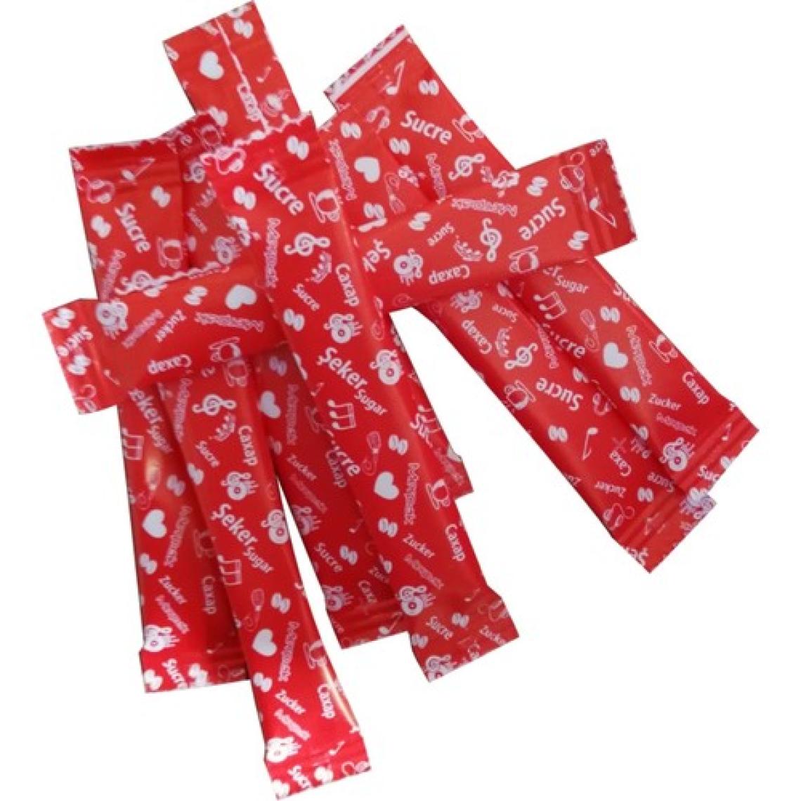 Merpak Ambalaj Stick Şeker Kırmızı Baskılı Şeker 3 gr x 1000'li