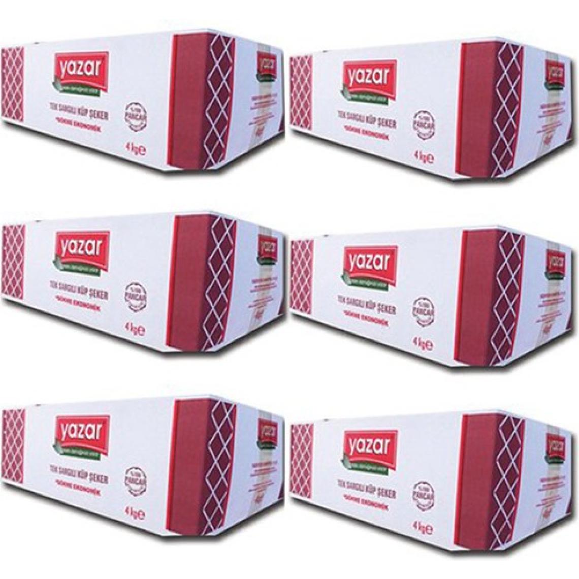 Yazar Tek Sargılı Kesme Küp Şeker 6 x 4 kg