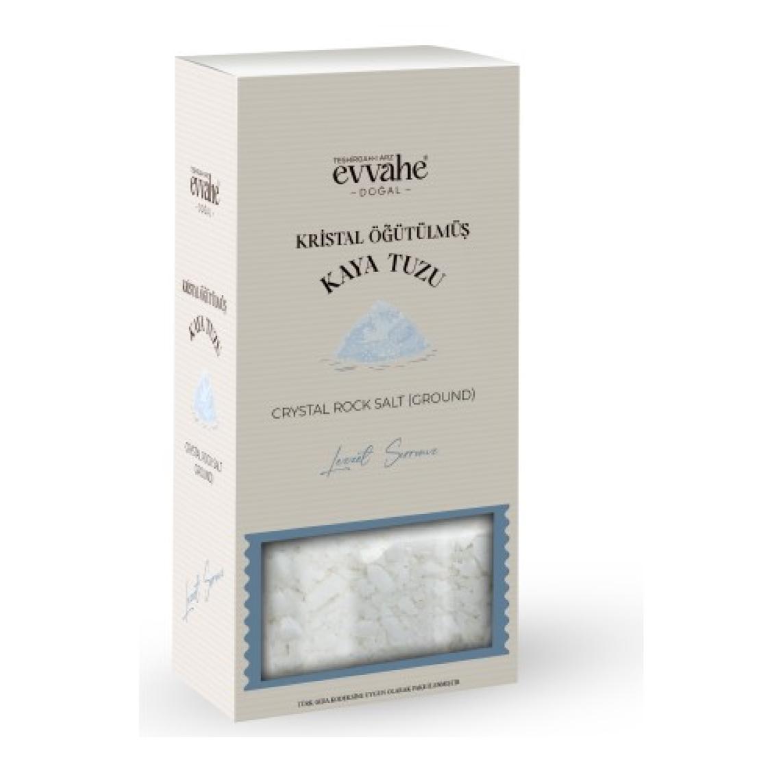 Evvahe Doğal Kristal Öğütülmüş Kaya Tuzu (500 Gr.)