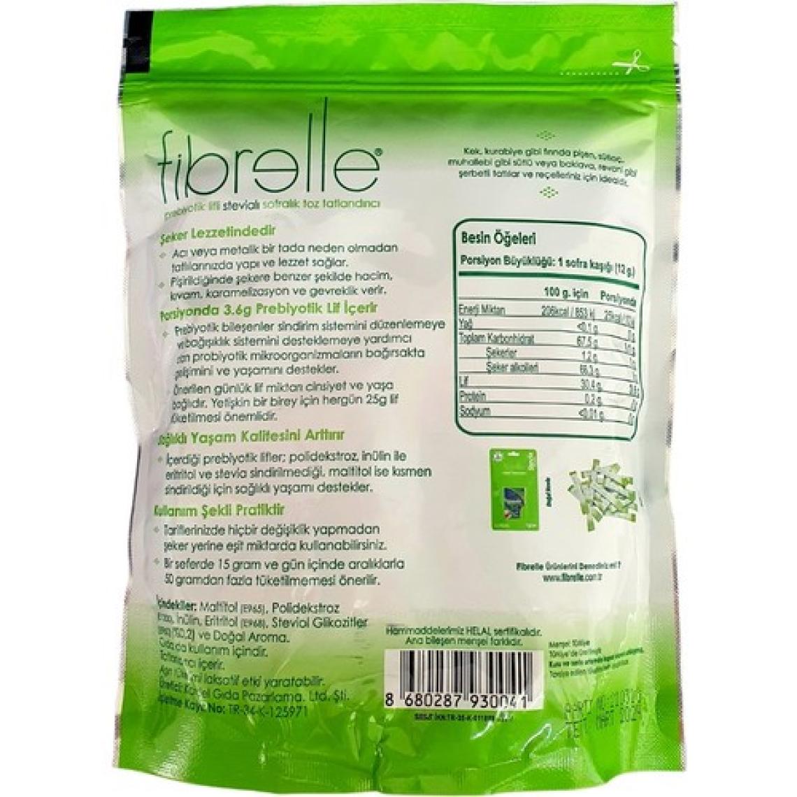 Fibrelle Stevia Prebiyotik Lifli Tatlandırıcı 400 gr x 2'li