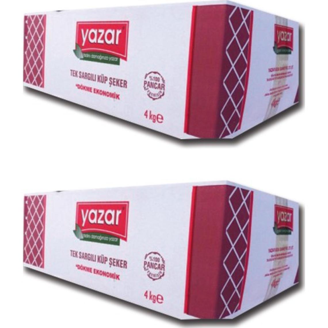 Yazar Tek Sargılı Küp Şeker 4 kg 2'li
