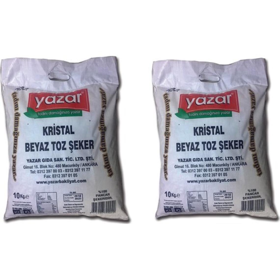 Yazar Toz Şeker 10 kg 2'li