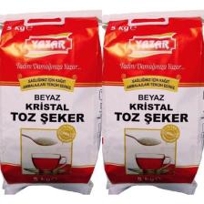 Yazar Kağıt Ambalaj (Kraft) Kristal Toz Şeker 5 kg x 2'li