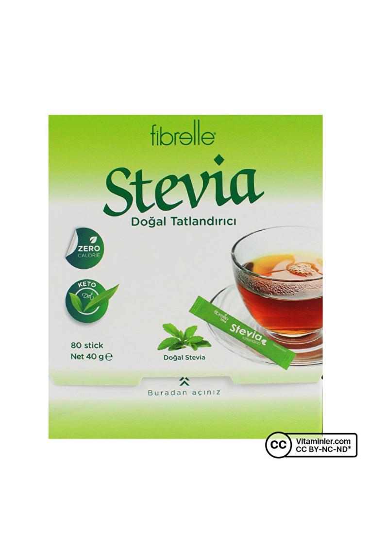 Fibrelle Ultra Stevialı Tatlandırıcı 0.5 gr - 80 Çubuk