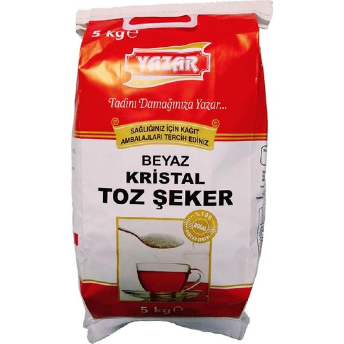 Yazar Kağıt Ambalaj (Kraft) Kristal Toz Şeker 5 kg