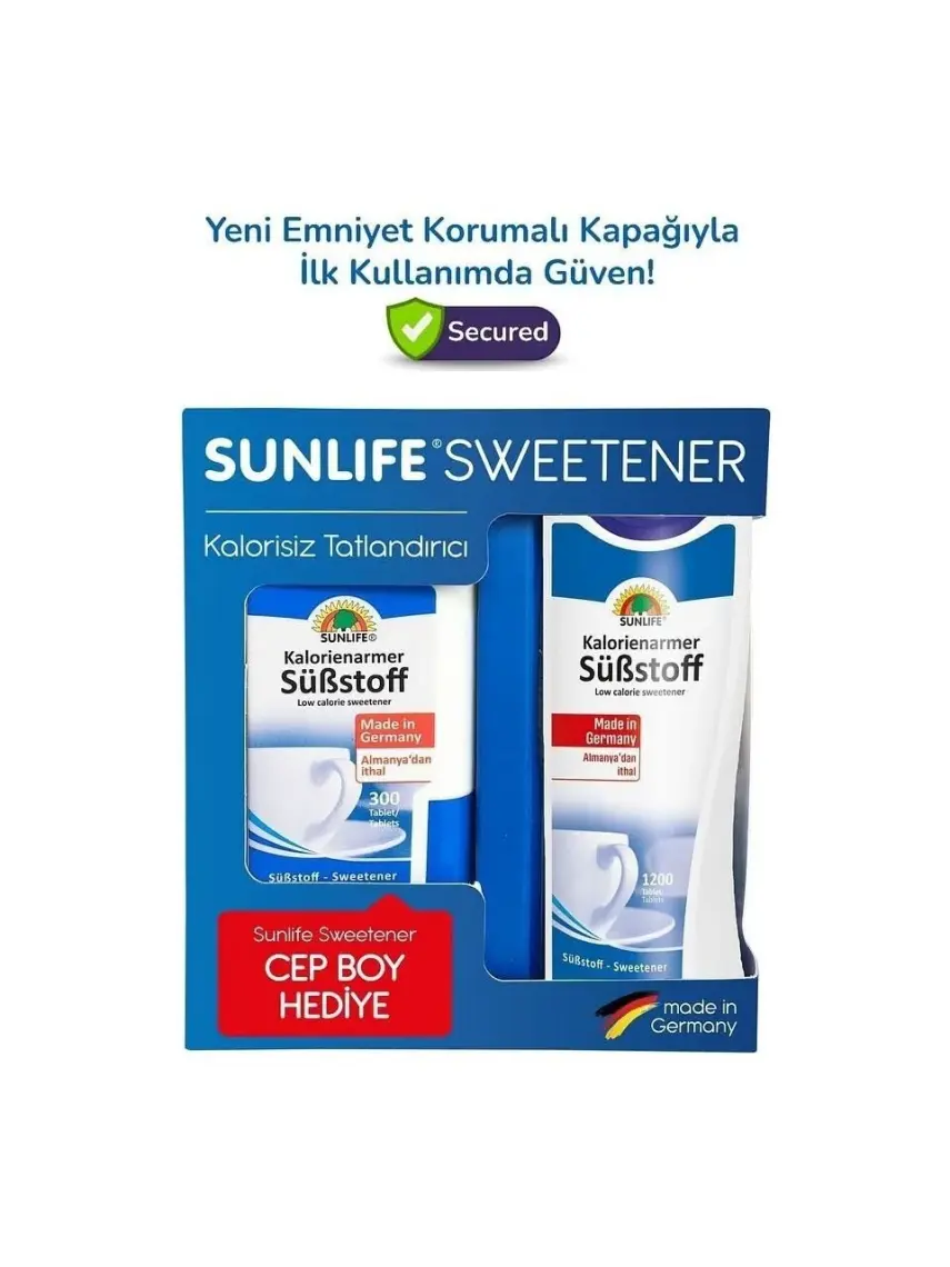 Sunlife Sweetener Tatlandırıcı 1200 + 300 Tablet